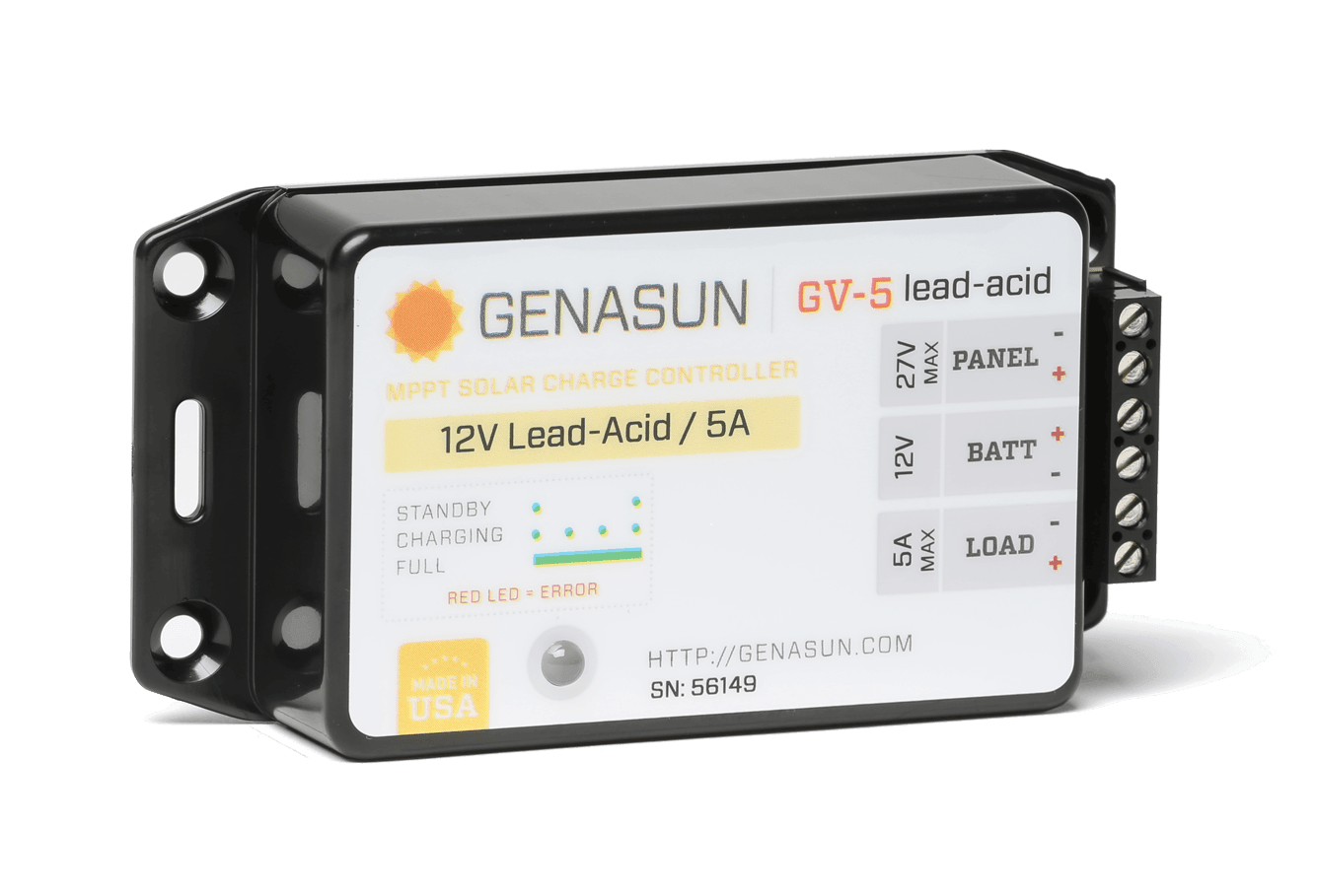 Genasun 5A MPPT 12V Lithium Solar Charge Controller w/ Load Output