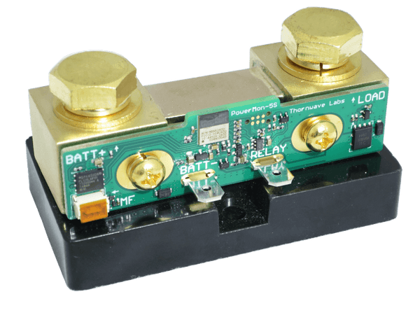 4thD Solar Thornwave POWERMON-5S - BLUETOOTH BATTERY MONITOR WITH INTEGRATED 500A SHUNT AND LOGGING, Battery Monitoring,Thornwave