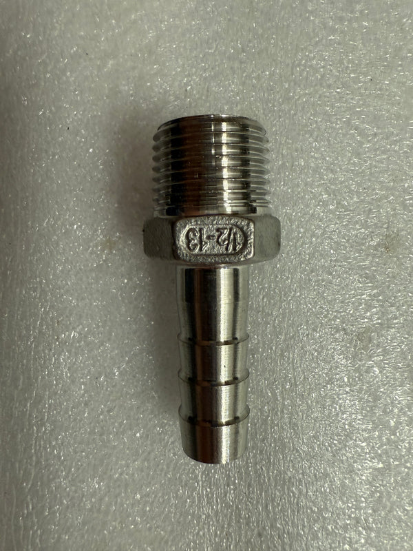 Stainless steel hose barb fitting