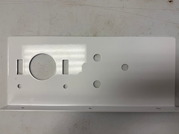White metal trailer piece