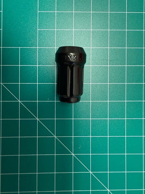 black closed-end lug nut 12x15